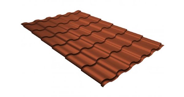 Металлочерепица кредо GL 0,5 GreenСoat Pural RR 750 кирпично-красный (RAL 8004 терракота) купить в Набережных Челнах