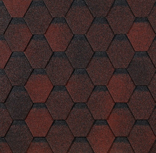 Гибкая черепица EURASIA Docke, Коллекция ШЕСТИГРАННИК Красный купить в Набережных Челнах