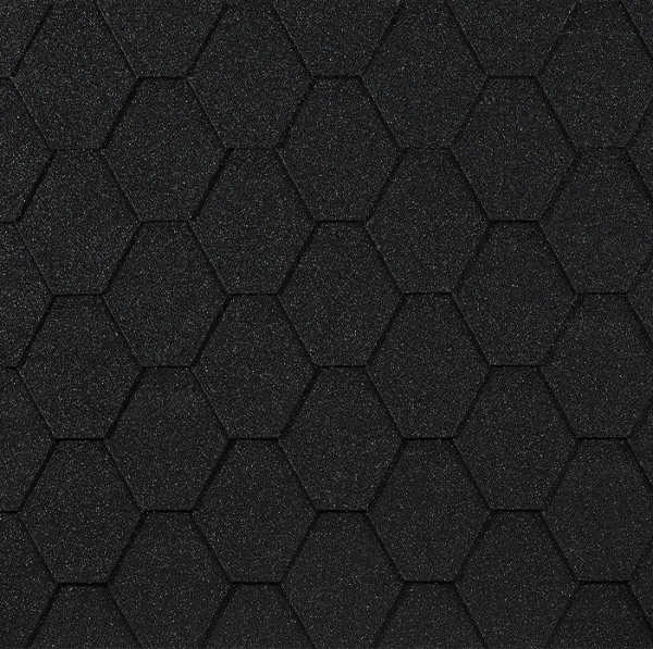 Гибкая черепица EURASIA Docke, Коллекция ШЕСТИГРАННИК Чёрный купить в Набережных Челнах