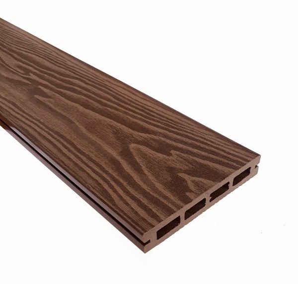 Террасная доска из ДПК Terrapol Смарт 3D Пустотелая с пазом Орех Милано купить в Набережных Челнах