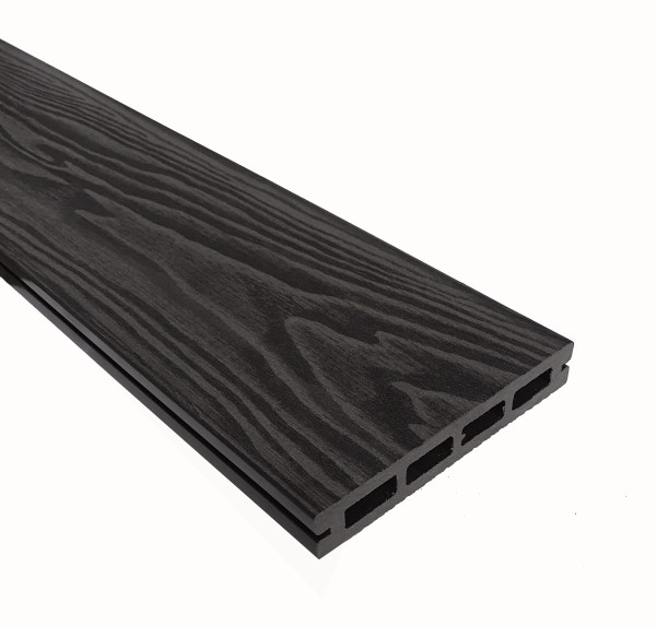 Террасная доска из ДПК Terrapol Смарт 3D Пустотелая с пазом Черное дерево купить в Набережных Челнах