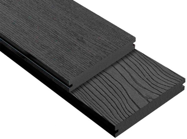 Террасная доска ДПК Outdoor 3D полнотелая STORM/OCEAN BLACK черная купить в Набережных Челнах
