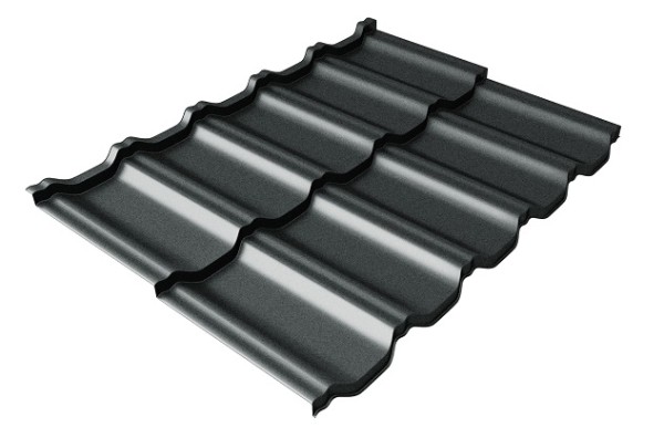 Металлочерепица модульная Квинта Uno Grand Line c 3D резом 0,5 GreenСoat Pural Matt RR2Н3 (RAL 7016 антрацитово-серый) купить в Набережных Челнах