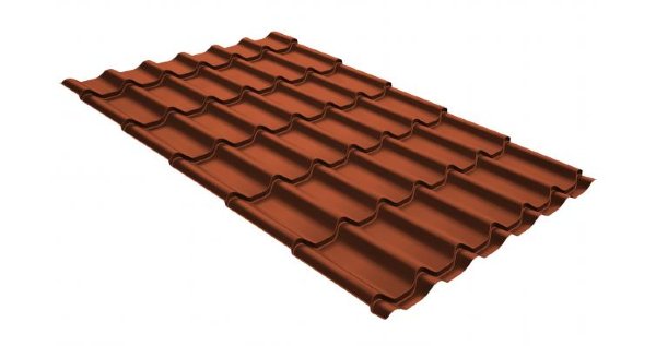 Металлочерепица классик GL 0,5 GreenCoat Pural RR 750 кирпично-красный (RAL 8004 терракота) купить в Набережных Челнах