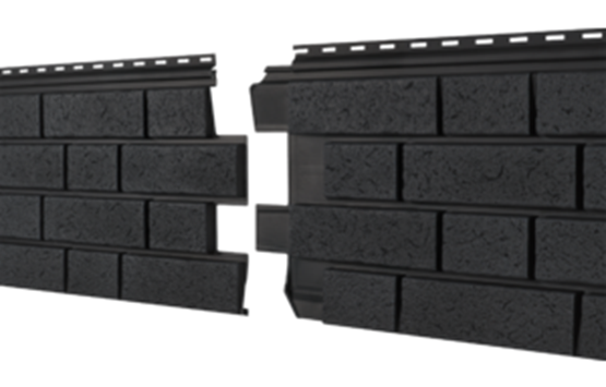 Фасадная панель Ю-пласт Стоун Хаус S-Lock Клинкер Нордик Графитовый купить в Набережных Челнах