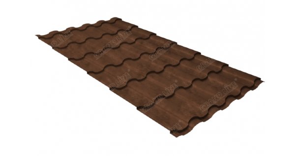 Металлочерепица кредо GL 0,5 Safari Twincolor Brown купить в Набережных Челнах