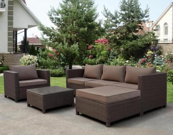 Комплект мебели AFINA плетеной из иск. ротанга YR821A Brown/Beige купить в Набережных Челнах