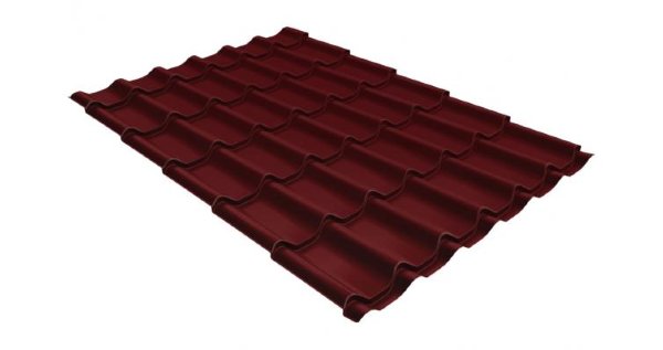 Металлочерепица классик 0,5 Satin RAL 3005 красное вино купить в Набережных Челнах