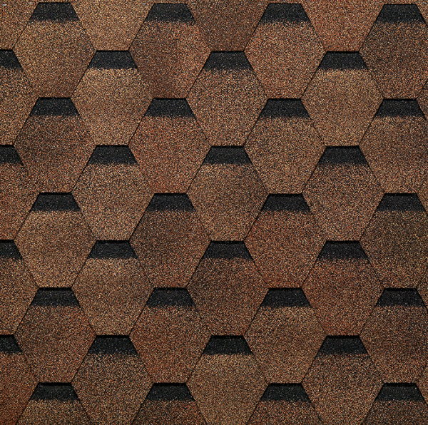 Гибкая черепица EURASIA Docke, Коллекция ШЕСТИГРАННИК Светло-коричневый купить в Набережных Челнах