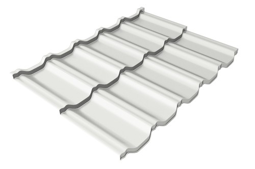 Металлочерепица модульная Квинта Uno Grand Line c 3D резом 0,5 Satin RAL 9003 сигнальный белый купить в Набережных Челнах
