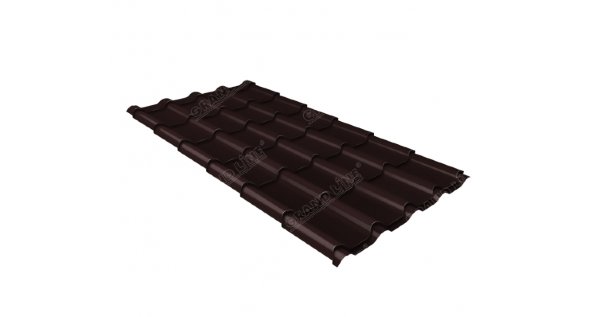 Металлочерепица камея GL 0,5 Quarzit RAL 8017 Metallic купить в Набережных Челнах