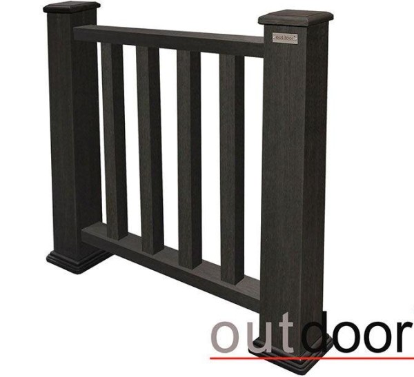 Ограждение из ДПК Outdoor Классик 3D STORM чёрный купить в Набережных Челнах