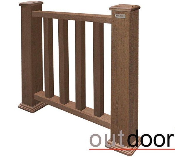 Ограждение из ДПК Outdoor Классик 3D STORM коричневый микс купить в Набережных Челнах