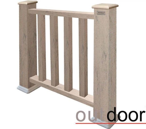Ограждение из ДПК Outdoor Классик 3D STORM серый микс купить в Набережных Челнах