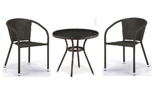 Комплект плетеной мебели AFINA из иск. ротанга Асоль-7 T282ANT/Y137C-W53 Brown 2Pcs купить в Набережных Челнах