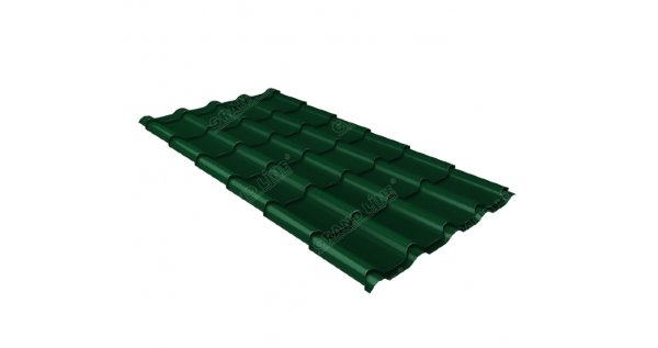 Металлочерепица камея 0,5 Satin RAL 6005 зеленый мох купить в Набережных Челнах