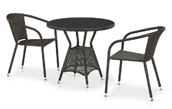 Комплект плетеной мебели AFINA из иск. ротанга T707ANS/Y137C-W53 Brown 2Pcs купить в Набережных Челнах