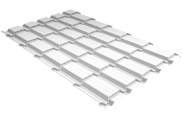 Металлочерепица GL квадро профи 0,5 Satin RAL 9003 сигнальный белый купить в Набережных Челнах