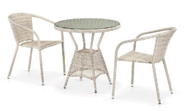Комплект плетеной мебели AFINA из иск. ротанга T705ANT/Y137C-W85 Latte 2Pcs купить в Набережных Челнах