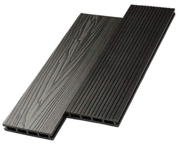 Террасная доска ДПК NanoWood двусторонняя New 3D тиснение + вельвет Графит купить в Набережных Челнах