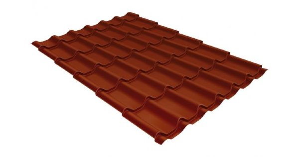 Металлочерепица классик 0,5 Satin RAL 8004 терракота купить в Набережных Челнах