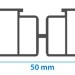 Лага алюминиевая KRONEX 50x25x3000 мм несущая купить в Набережных Челнах
