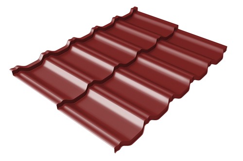 Металлочерепица модульная Квинта Uno Grand Line c 3D резом 0,5 Satin RAL 3011 коричнево-красный купить в Набережных Челнах
