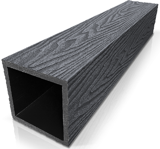 Столб ДПК 3D GardenParkett фактура дерева Графит купить в Набережных Челнах