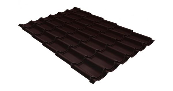 Металлочерепица классик GL 0,5 Velur20 RAL 8017 шоколад купить в Набережных Челнах