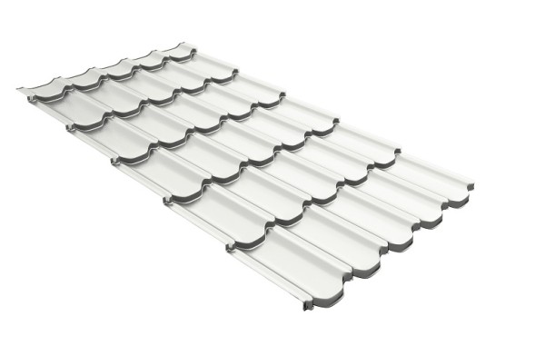 Металлочерепица квинта плюс с 3D резом 0,5 Satin RAL 9003 сигнальный белый купить в Набережных Челнах