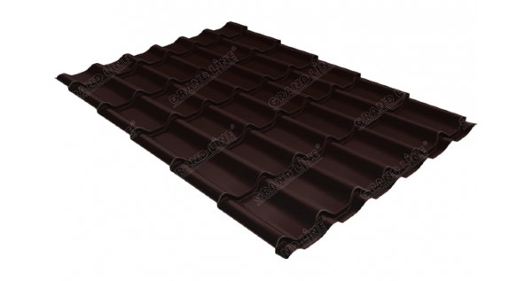 Металлочерепица классик GL 0,5 Quarzit RAL 8017 шоколад Metallic купить в Набережных Челнах